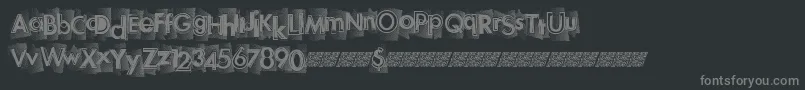 Newhighs Font – Gray Fonts on Black Background