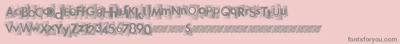 Newhighs Font – Gray Fonts on Pink Background