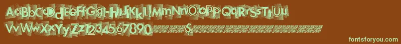 Newhighs Font – Green Fonts on Brown Background