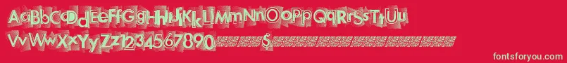 Newhighs Font – Green Fonts on Red Background