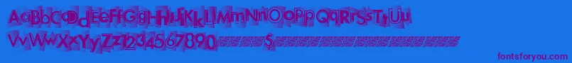 Newhighs Font – Purple Fonts on Blue Background