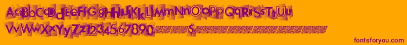 Newhighs Font – Purple Fonts on Orange Background