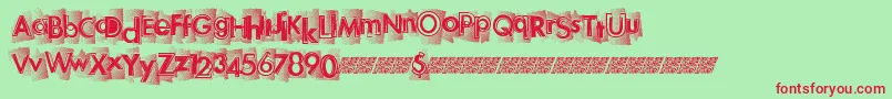 Newhighs Font – Red Fonts on Green Background