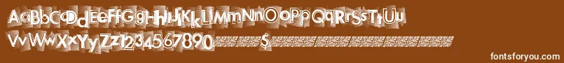 Newhighs Font – White Fonts on Brown Background