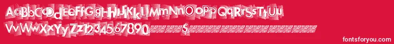 Newhighs Font – White Fonts on Red Background