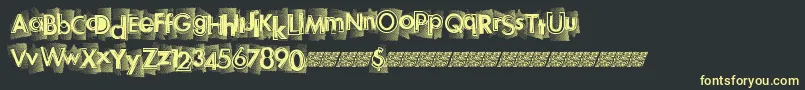 Newhighs Font – Yellow Fonts on Black Background