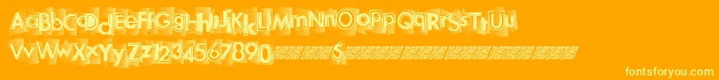 Newhighs Font – Yellow Fonts on Orange Background