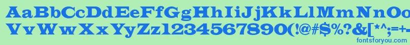 Indubitably ffy Font – Blue Fonts on Green Background