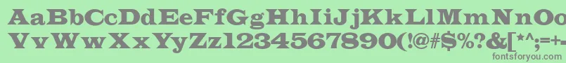Indubitably ffy-Schriftart – Graue Schriften auf grünem Hintergrund