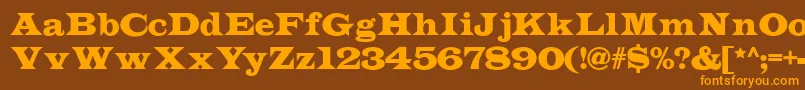 Indubitably ffy Font – Orange Fonts on Brown Background