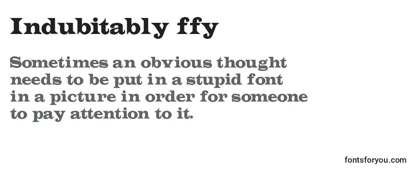 Шрифт Indubitably ffy