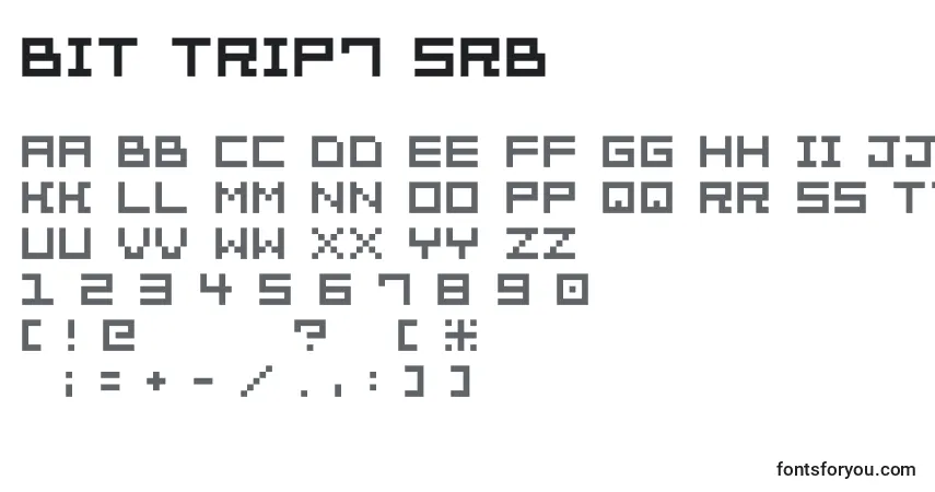A fonte Bit Trip7 Srb – alfabeto, números, caracteres especiais