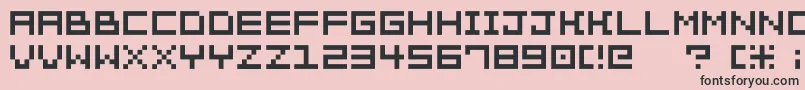 Bit Trip7 Srb Font – Black Fonts on Pink Background