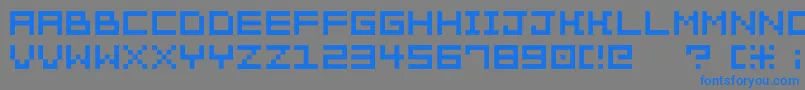 Bit Trip7 Srb Font – Blue Fonts on Gray Background