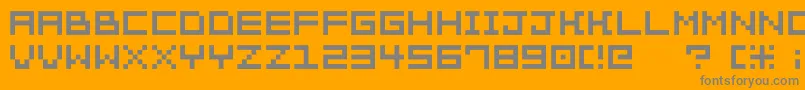 Bit Trip7 Srb Font – Gray Fonts on Orange Background