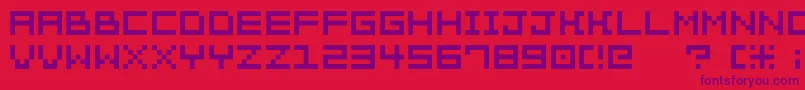 Bit Trip7 Srb Font – Purple Fonts on Red Background