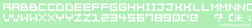 Bit Trip7 Srb Font – White Fonts on Green Background