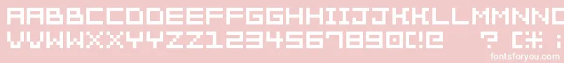 Bit Trip7 Srb Font – White Fonts on Pink Background