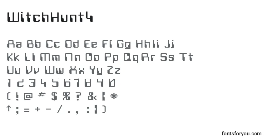 A fonte WitchHunt4 – alfabeto, números, caracteres especiais