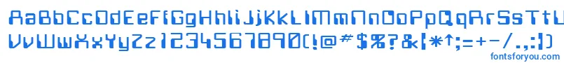 フォントWitchHunt4 – 白い背景に青い文字