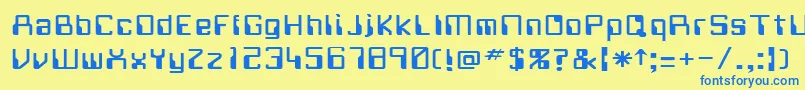 WitchHunt4 Font – Blue Fonts on Yellow Background