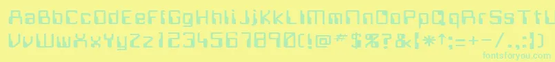 WitchHunt4 Font – Green Fonts on Yellow Background