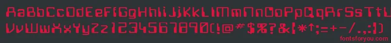 フォントWitchHunt4 – 黒い背景に赤い文字