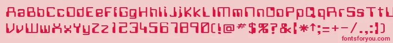WitchHunt4 Font – Red Fonts on Pink Background