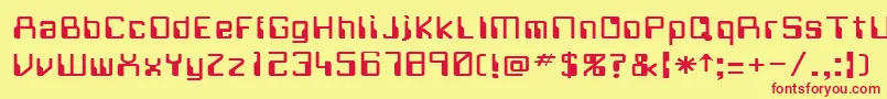 WitchHunt4 Font – Red Fonts on Yellow Background