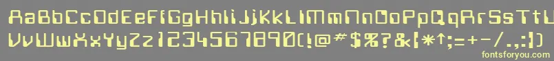 WitchHunt4 Font – Yellow Fonts on Gray Background