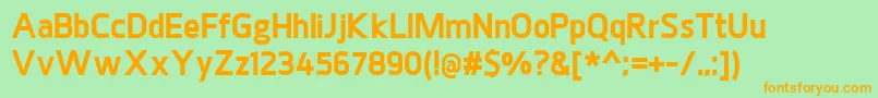 JuhlHeavy Font – Orange Fonts on Green Background