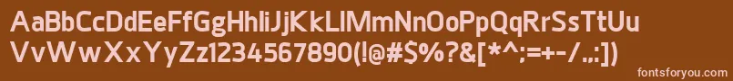 Czcionka JuhlHeavy – różowe czcionki na brązowym tle