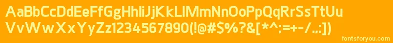 JuhlHeavy Font – Yellow Fonts on Orange Background