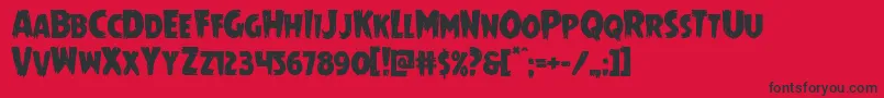 Mrsmonster Font – Black Fonts on Red Background