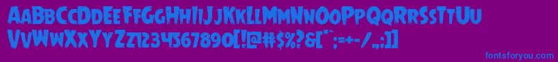 Mrsmonster Font – Blue Fonts on Purple Background