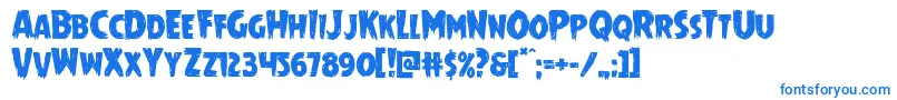 Mrsmonster Font – Blue Fonts on White Background