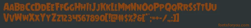 Mrsmonster-fontti – ruskeat fontit mustalla taustalla