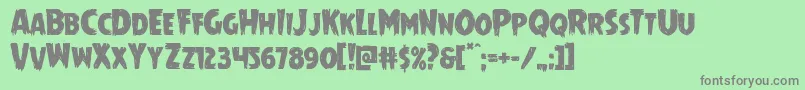 Mrsmonster Font – Gray Fonts on Green Background