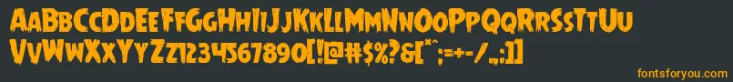 Mrsmonster Font – Orange Fonts on Black Background