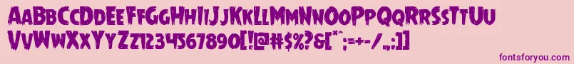Mrsmonsterフォントについての詳細 フォントMrsmonster – ピンクの背景に紫のフォント