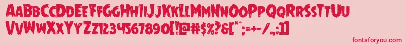 Mrsmonster Font – Red Fonts on Pink Background