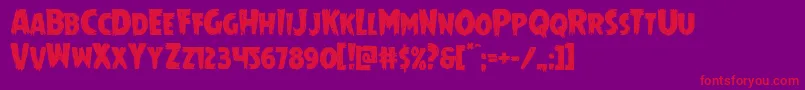 Mrsmonster Font – Red Fonts on Purple Background