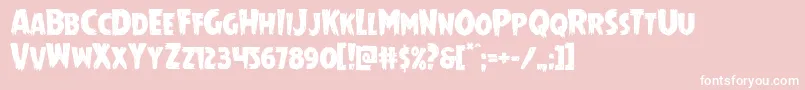 Mrsmonster Font – White Fonts on Pink Background