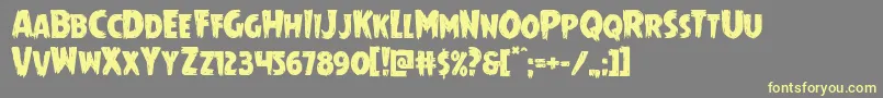 Mrsmonster Font – Yellow Fonts on Gray Background