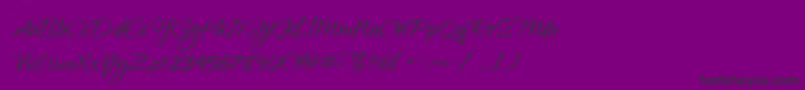 QwigleyRegular-Schriftart – Schwarze Schriften auf violettem Hintergrund