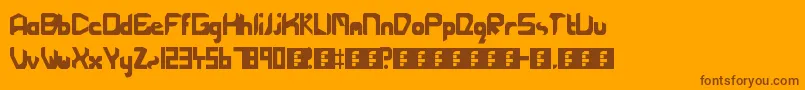 Cutting Font – Brown Fonts on Orange Background