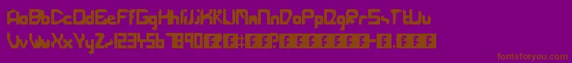 Cutting Font – Brown Fonts on Purple Background