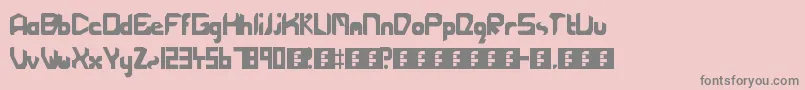 フォントCutting – ピンクの背景に灰色の文字