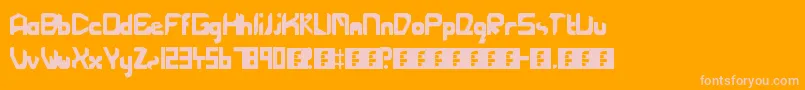 フォントCutting – オレンジの背景にピンクのフォント