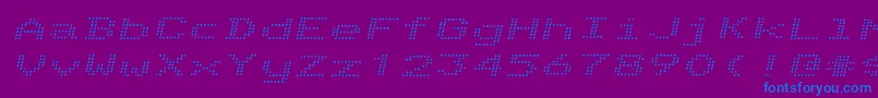 TelidoninkexItalic Font – Blue Fonts on Purple Background